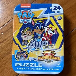 Paw Patrol puzzle 24 piece in collectible travel tin New kids toys dog fire
